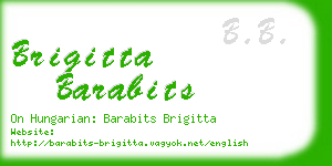 brigitta barabits business card